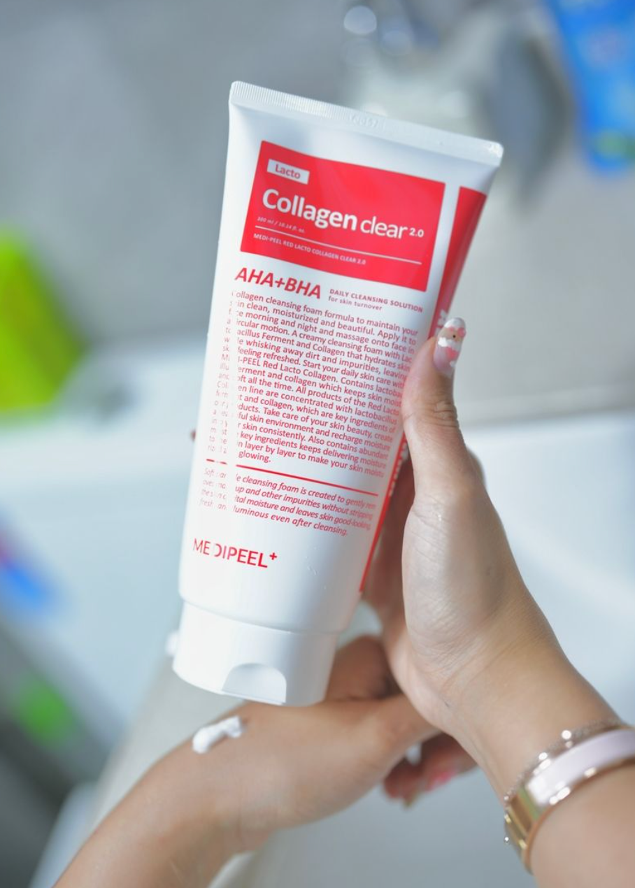 送洗面撲💫MEDIPEEL💗益生菌膠原蛋白洗面乳2.0