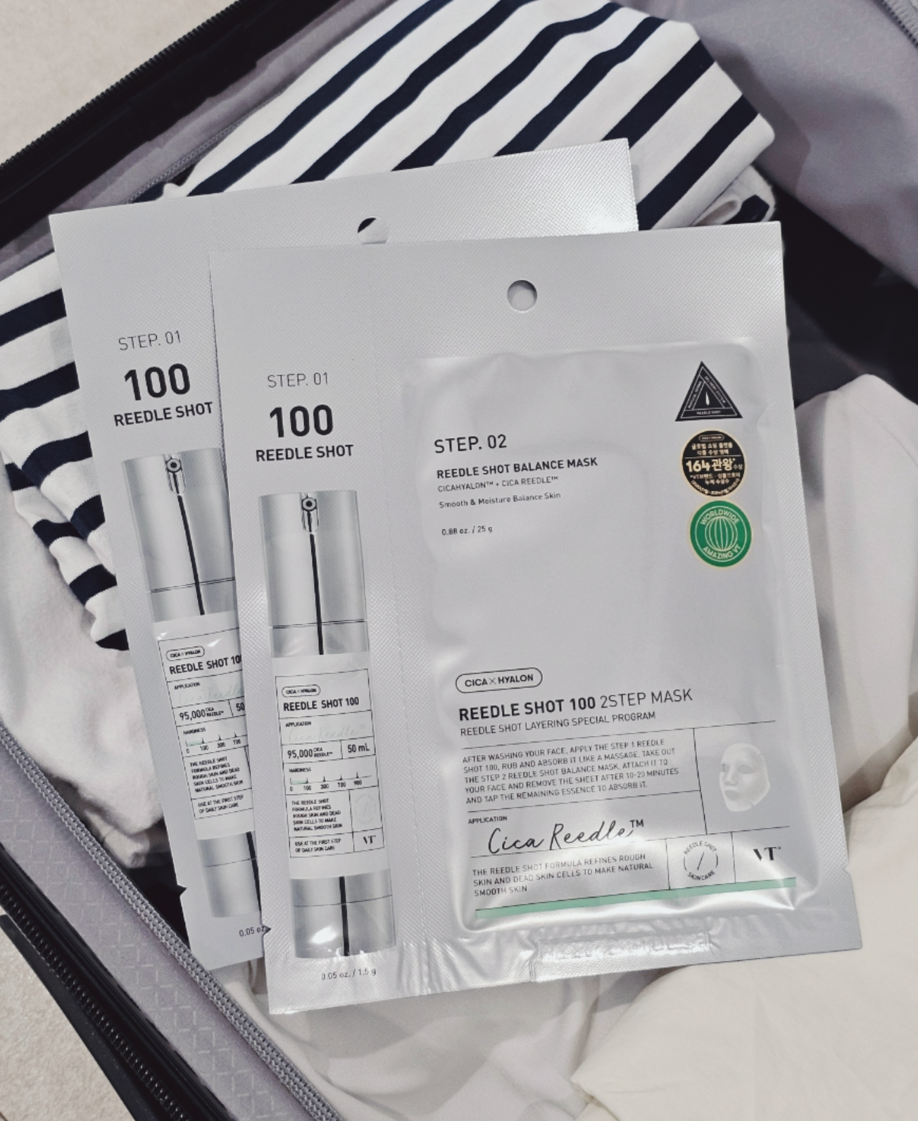 10片優惠組|VT 100/300 Shot💚 微針精華2步面膜✨