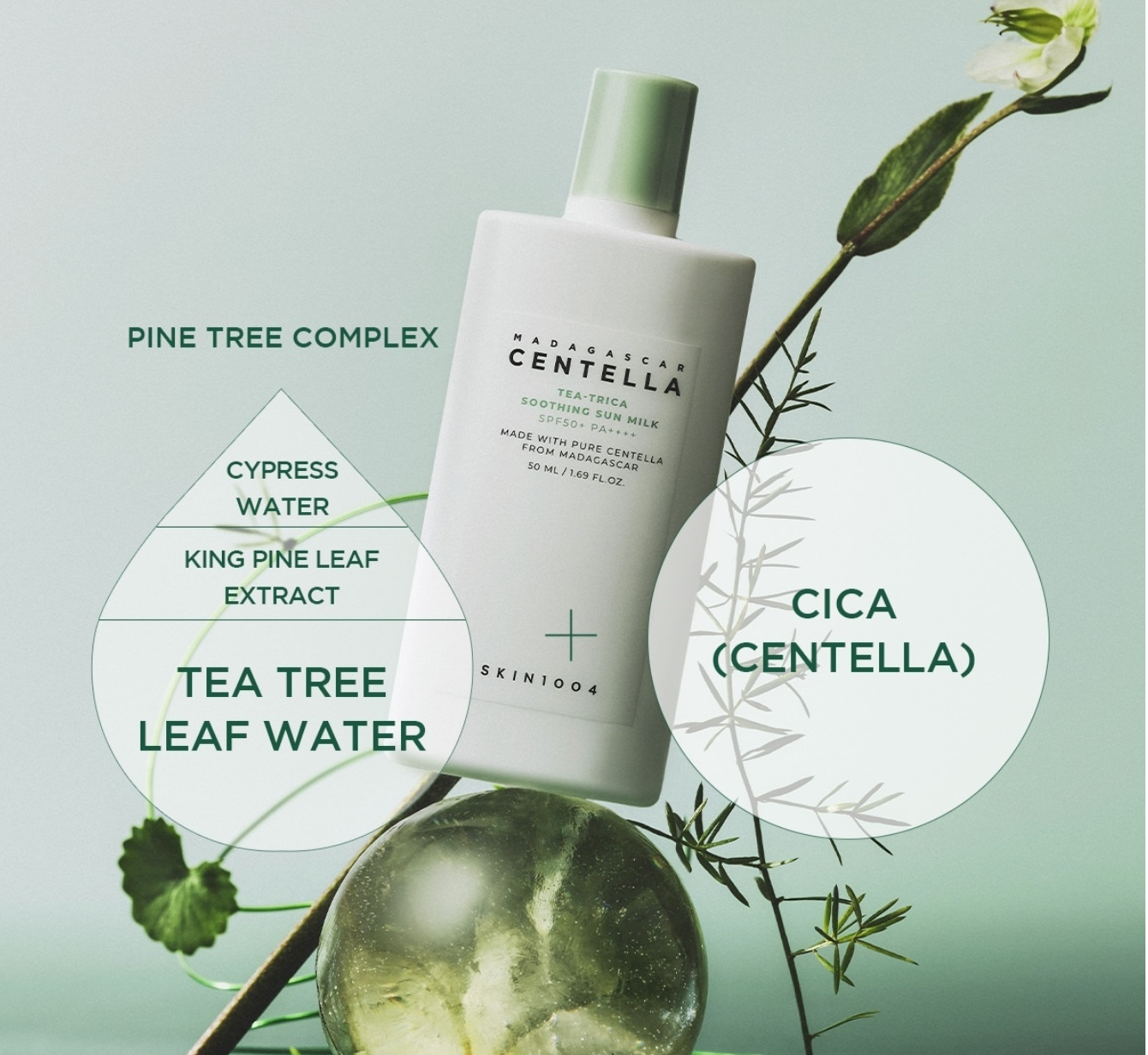 NEW🌿SKIN1004 積雪草茶樹舒緩防曬乳液 ✨SPF50+ PA++++