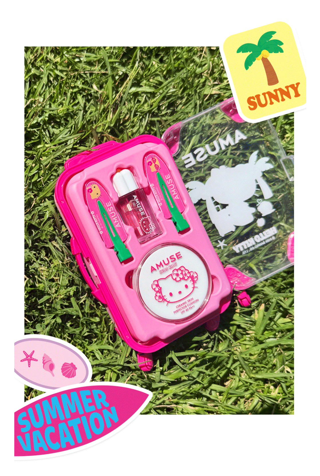 帶妳奔向熱帶假期🌴AMUSE × HelloKitty 🌺 聯名彩妝行李箱!
