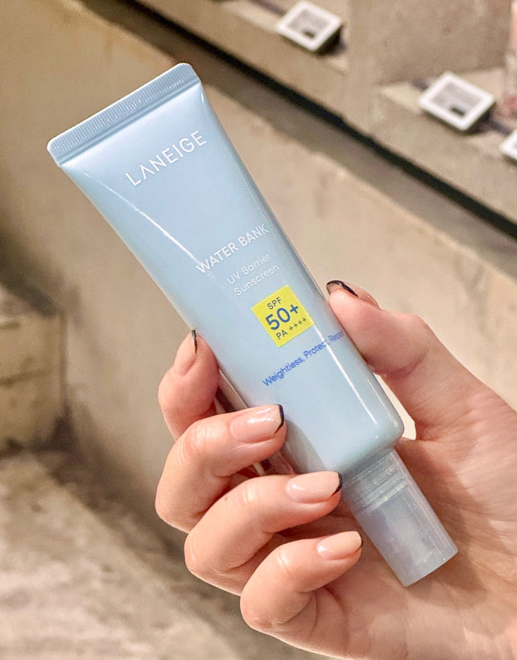 輕到忘了擦防曬|Laneige 全新💦WaterBank 防曬乳 + 送25ml( ´▽` )ノ