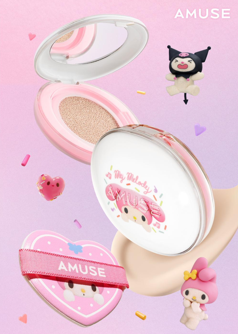 Amuse x Melody 🎀 陶瓷柔霧氣墊套裝|員瑛無瑕肌秘密!