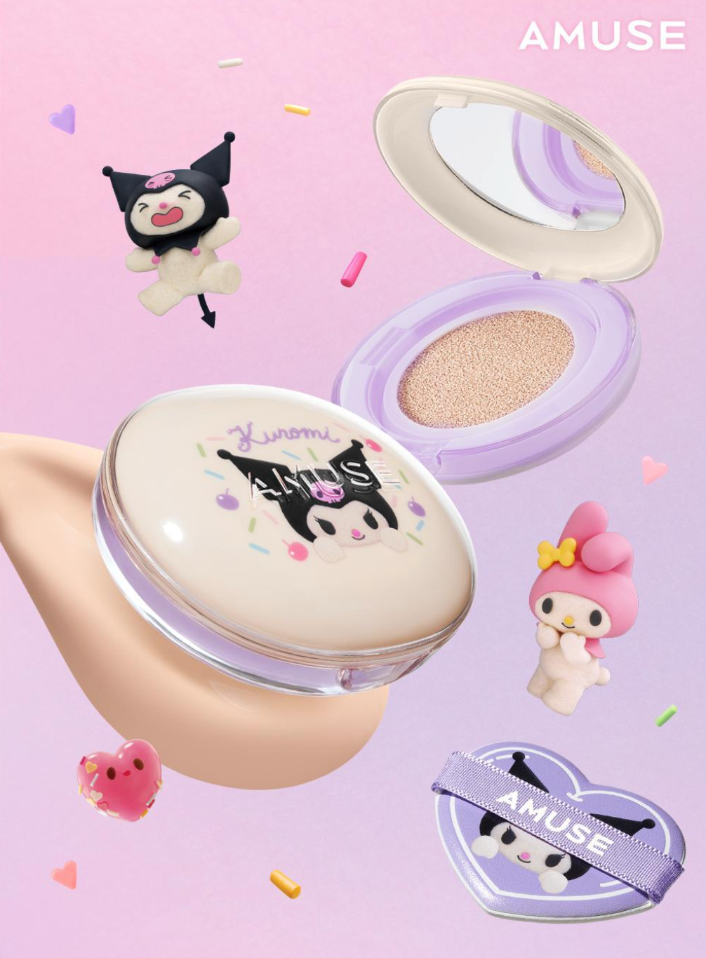 Amuse x Kuromi 🎀 果凍水潤氣墊粉底