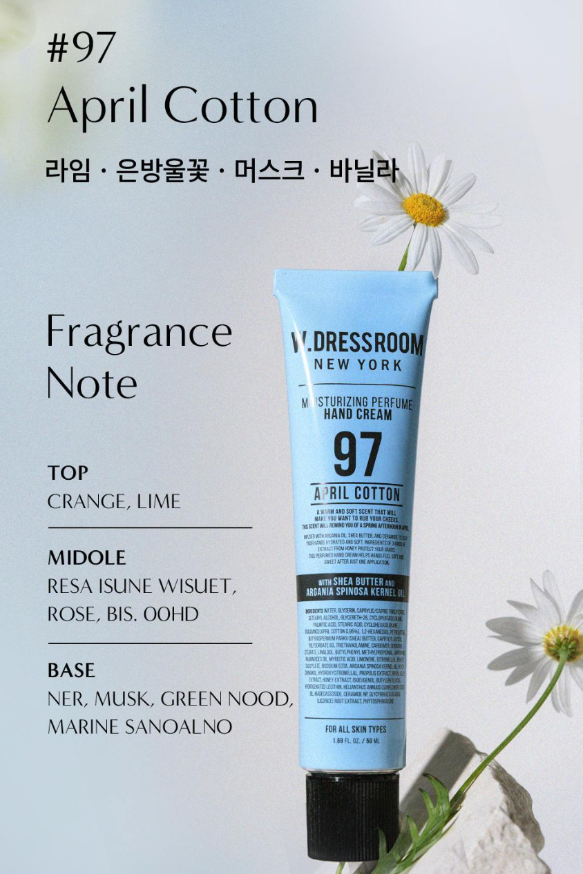 50ml+20ml|W.dressroom ☁️ April Cotton♡四月棉香氛護手霜套裝