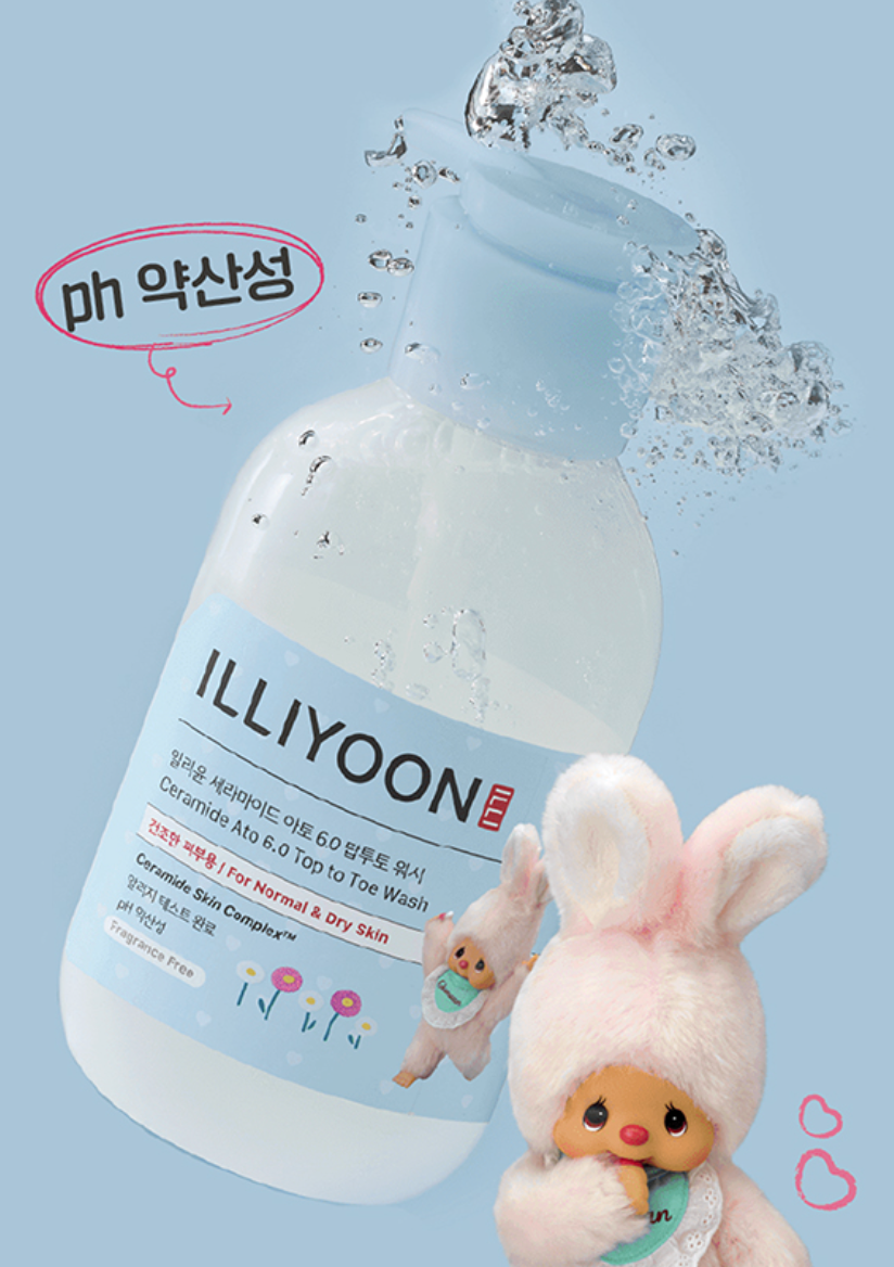 🧴一瓶洗全身|ILLIYOON X Monchhichi 💖 Ceramide Ato 6.0 Top To Toe Wash