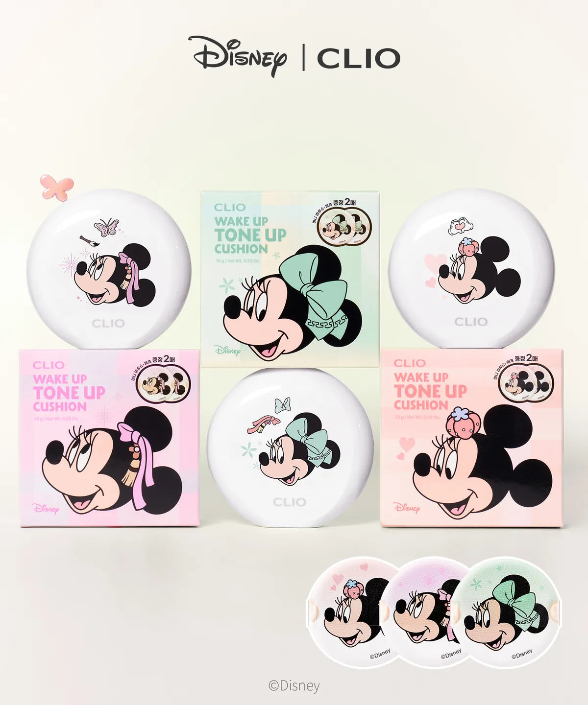 CLIO x Mickey 💖 韓服の米奇與好友✨網紗調色氣墊