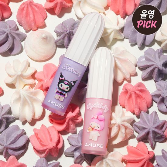 送掛套|AMUSEX MY MELODY & KUROMI 💜 Powder Velvet Tint 持久絲絨柔焦霧面唇釉
