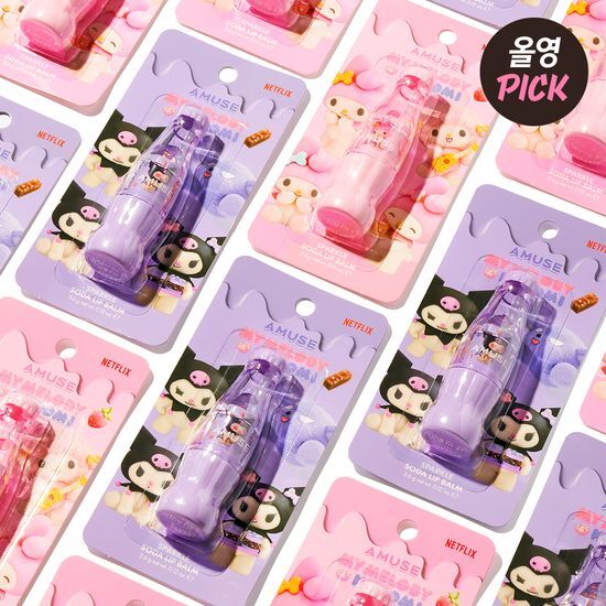 AMUSE X MY MELODY & KUROMI 🌸 SPARKLE SODA LIP BALM