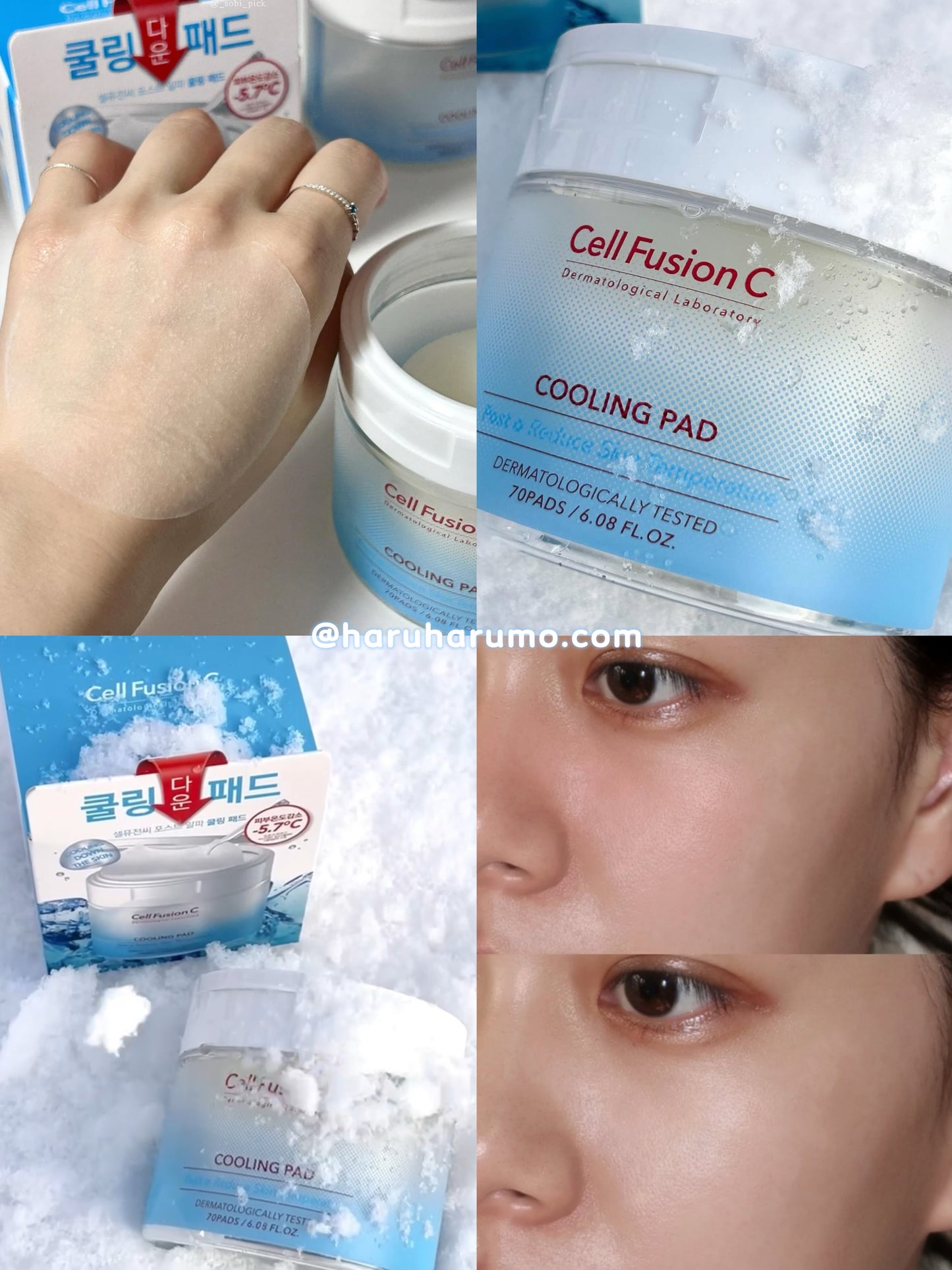 70片+70片|Cell Fusion C 🧊 冰川水降溫舒緩收毛孔棉片