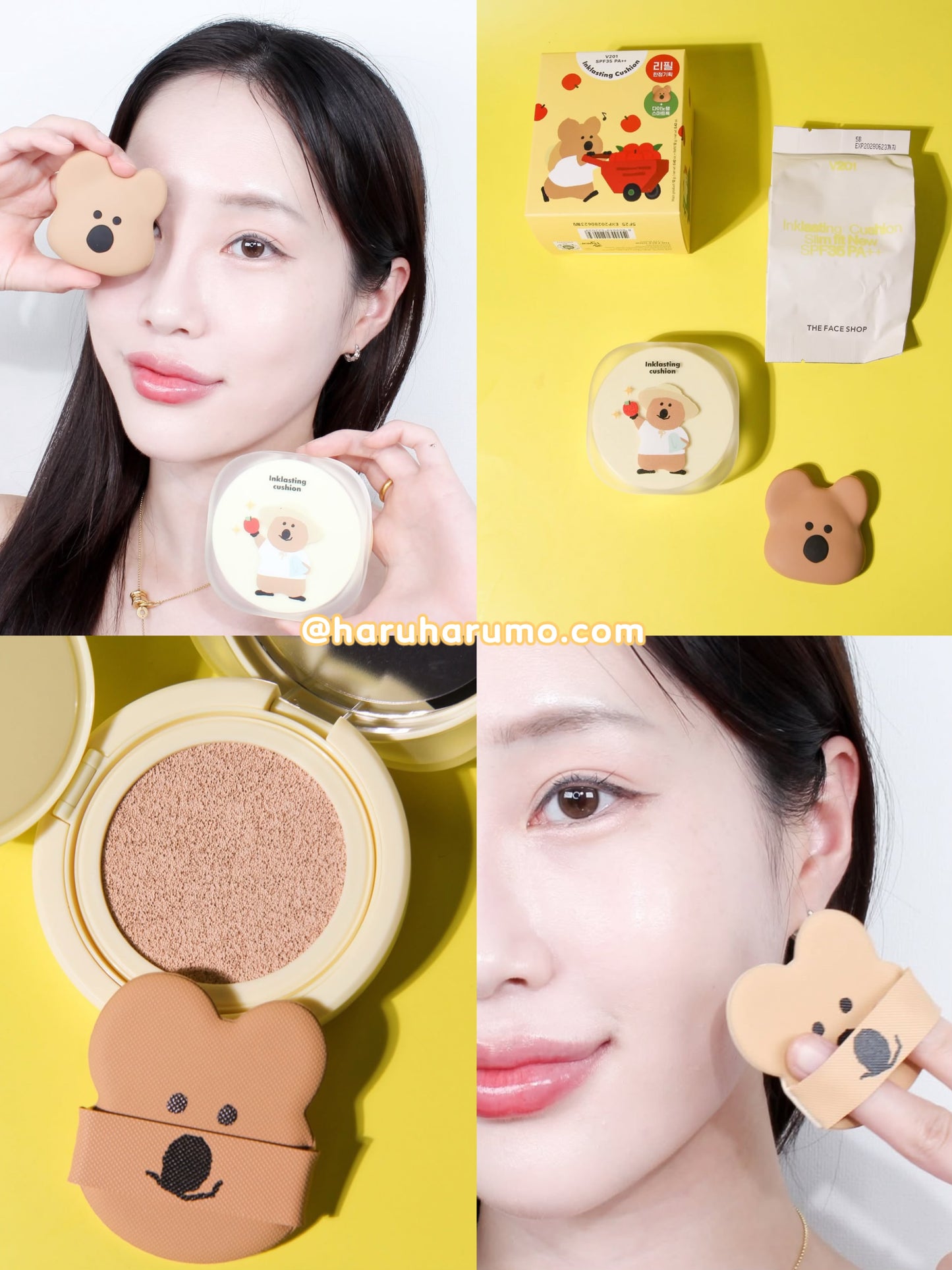 The Face Shop x DinoTaeng 柿子熊🤎聯名- 霧面遮瑕持久氣墊