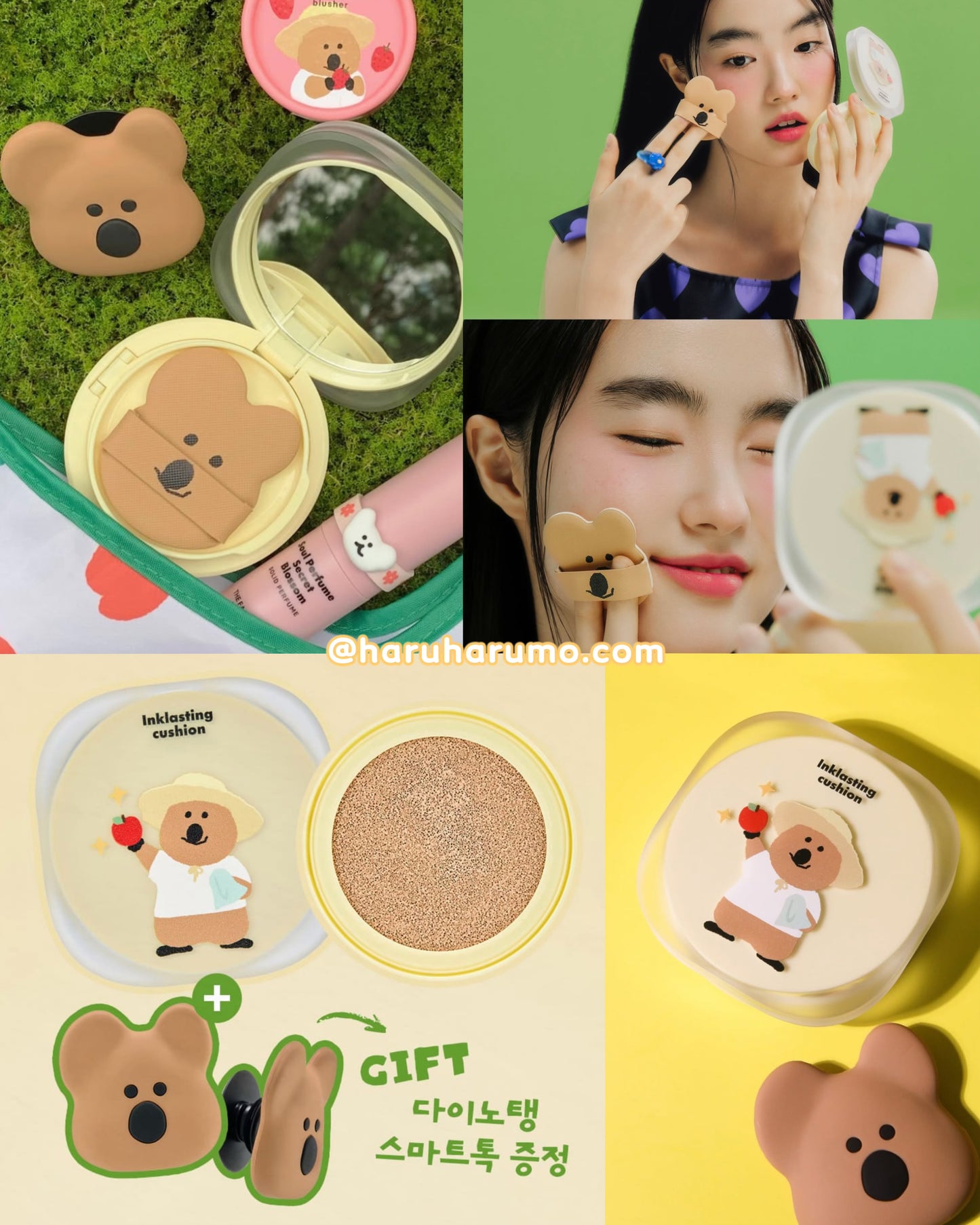 The Face Shop x DinoTaeng 柿子熊🤎聯名- 霧面遮瑕持久氣墊