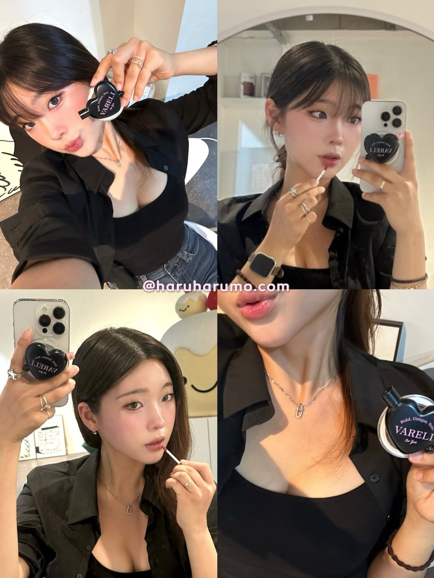 VARELI 💖 心形閃鑽手機殼唇釉 ✨
