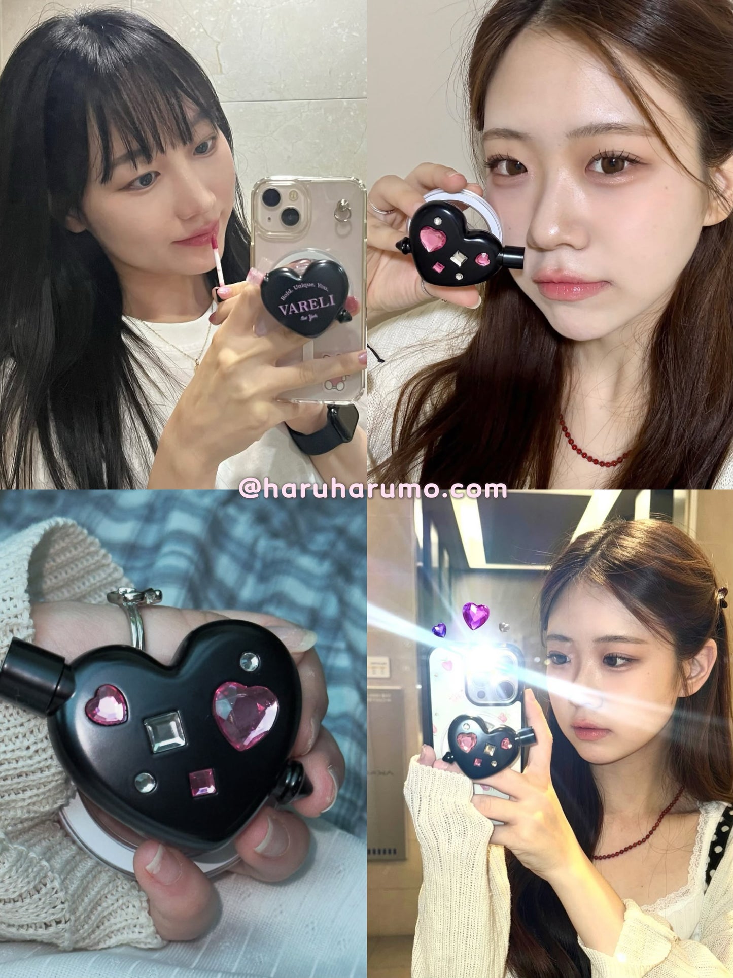 VARELI 💖 心形閃鑽手機殼唇釉 ✨