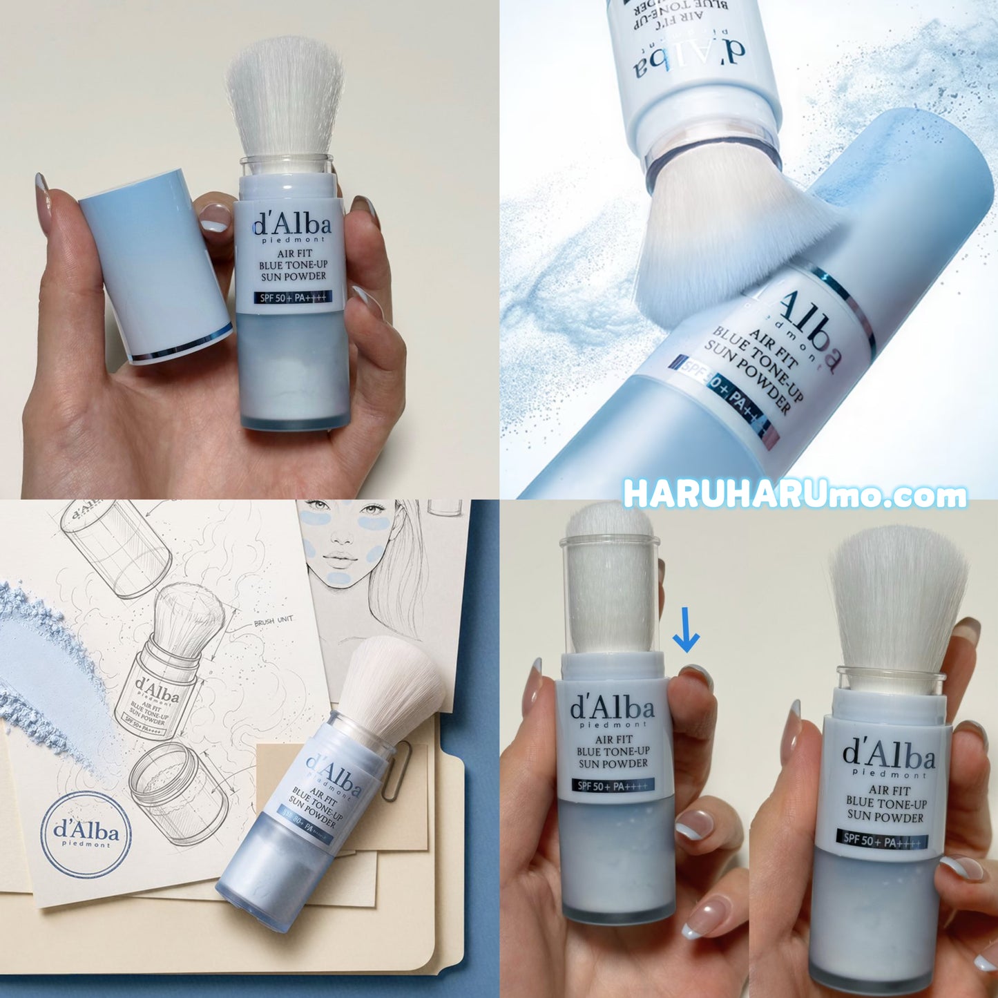 d‘Alba 💙 AiryFit 空氣感水藍定妝防曬蜜粉棒 💫
