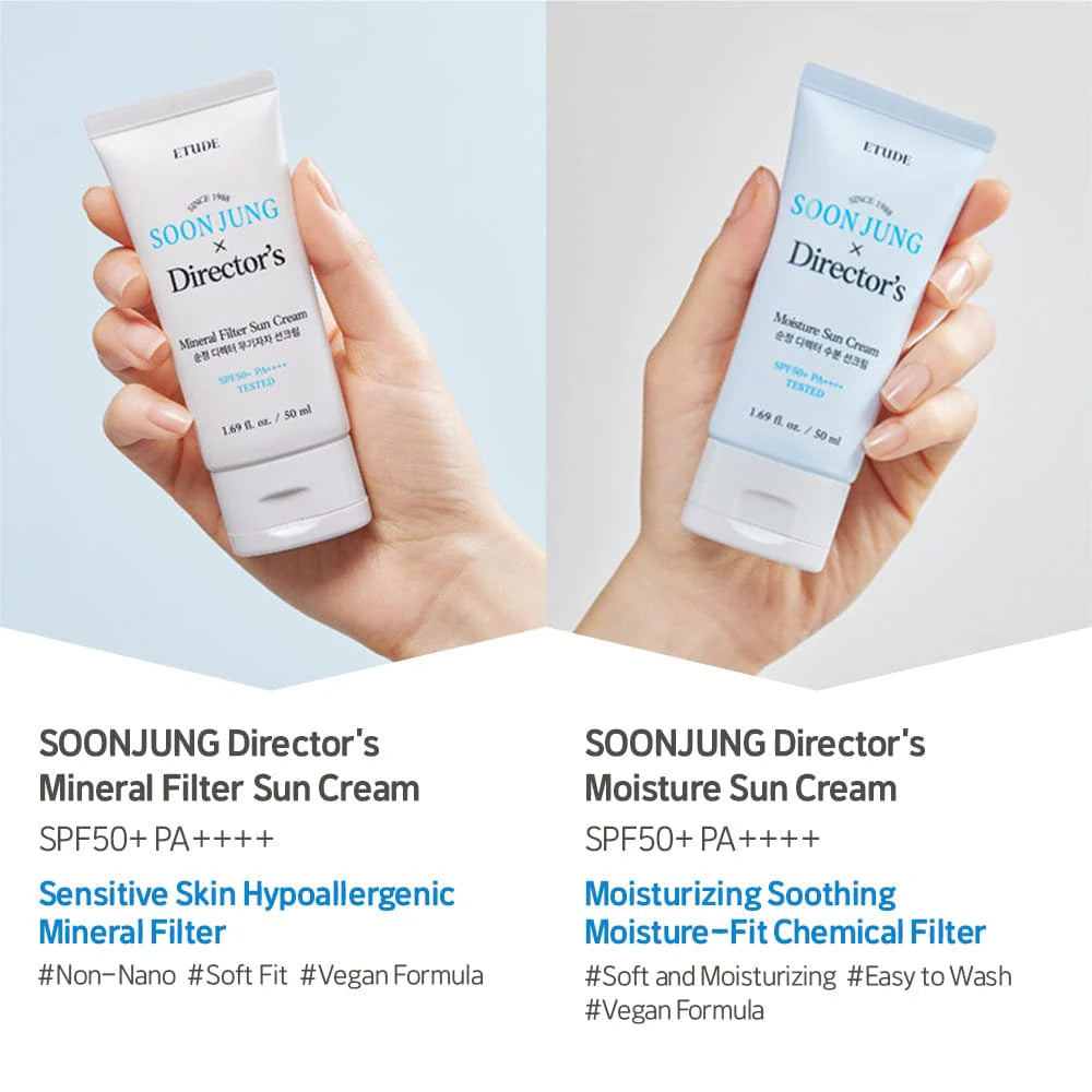👑\OY 1位防曬/Etude 純晶系列X Director’s水潤低敏防曬霜 SPF50+ PA++++ 💙2款選擇