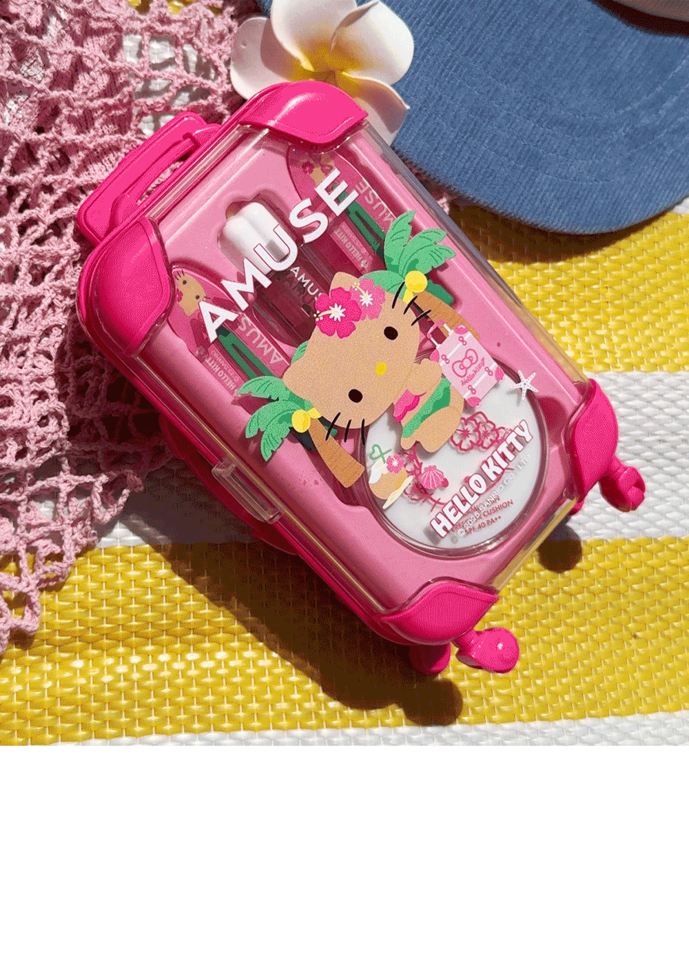 帶妳奔向熱帶假期🌴AMUSE × HelloKitty 🌺 聯名彩妝行李箱!
