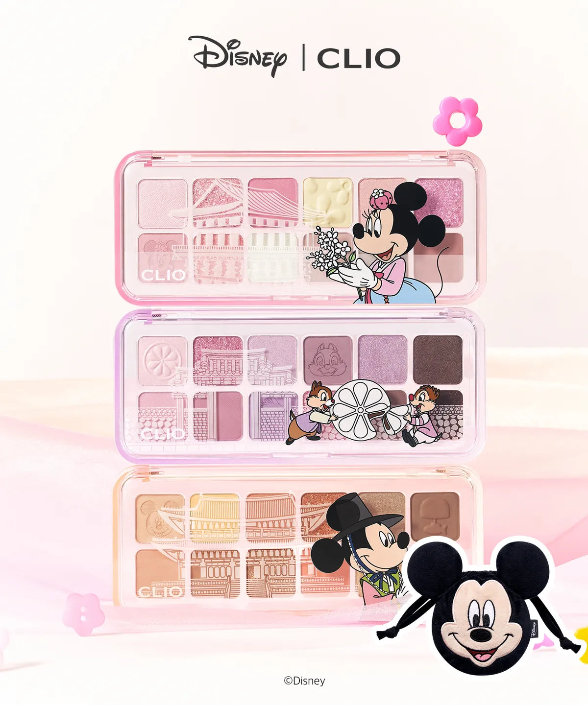 送米奇刺繡化妝|CLIO x Mickey 💖 韓服の米奇與好友✨專業眼影盤AIR