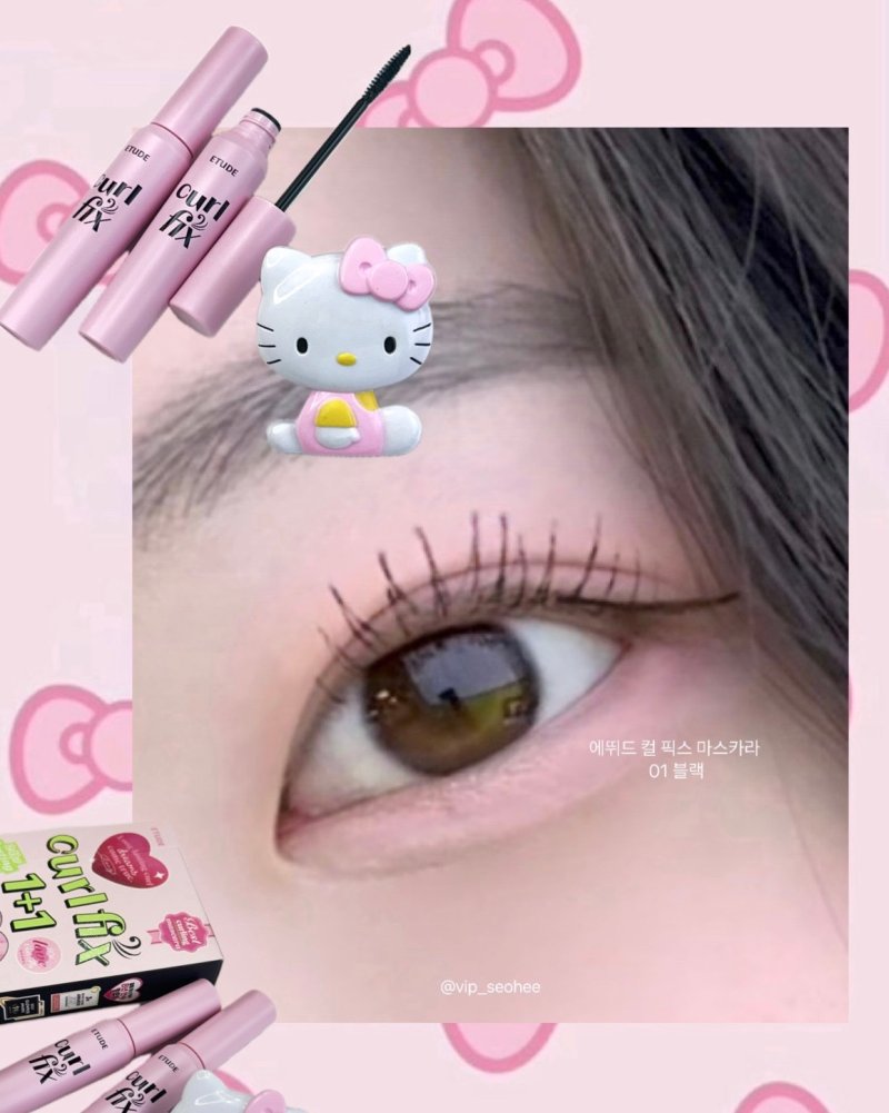 2+1套裝｜Etude x Sanrio 💖 24小時持久防水防暈睫毛膏✨