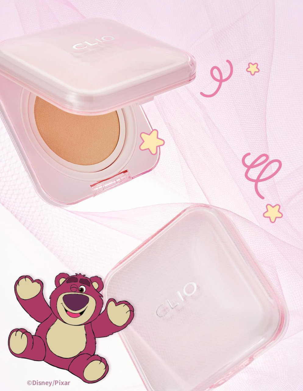 送勞蘇化妝包｜CLIO x ToyStory ✨𝐌𝐞𝐬𝐡 𝐆𝐥𝐨𝐰水光遮瑕氣墊