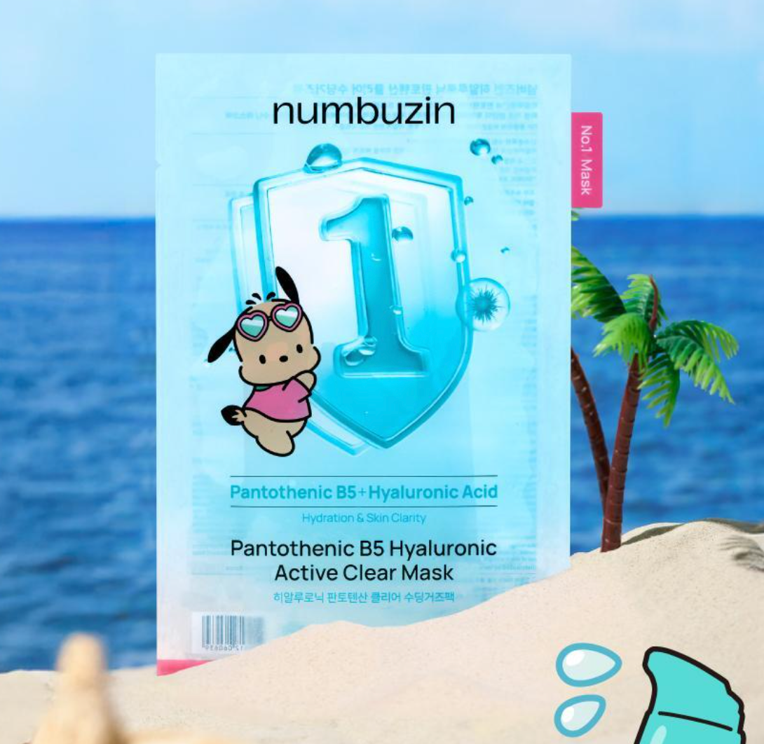 Numbuzin x Sanrio 💙 No.1 玻尿酸泛酸舒緩面膜✨
