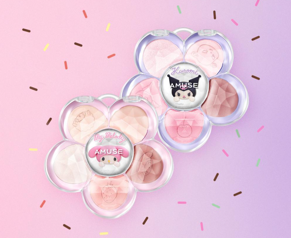 🌸 AMUSE X MY MELODY & KUROMI Flora Eye Palette 小雛菊5色眼影盤 🌸