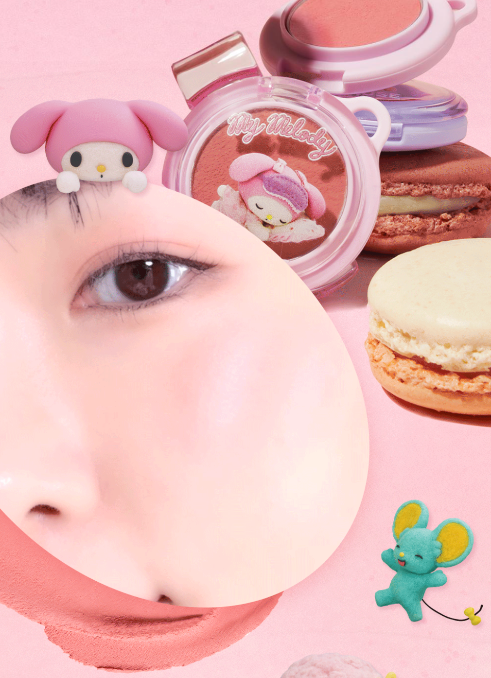 AMUSE X MY MELODY & KUROMI 🌸 Powder Lip & Cheek 胭脂唇頰兩用膏
