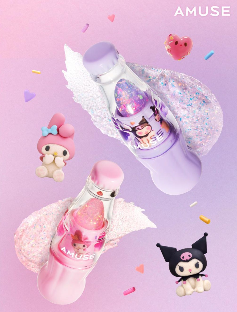 AMUSE X MY MELODY & KUROMI 🌸 SPARKLE SODA LIP BALM