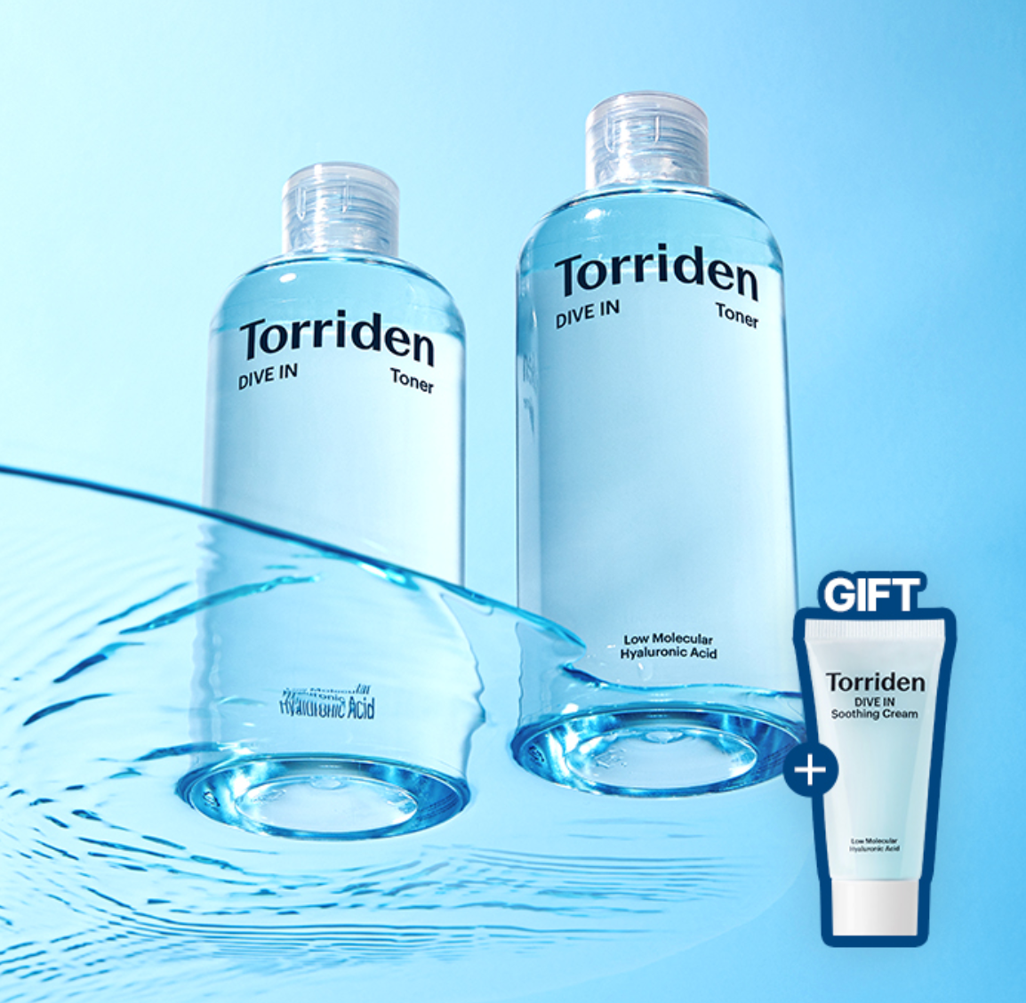 300ml2支+送20ml面霜｜Torriden💙 低分子透明質酸爽膚水