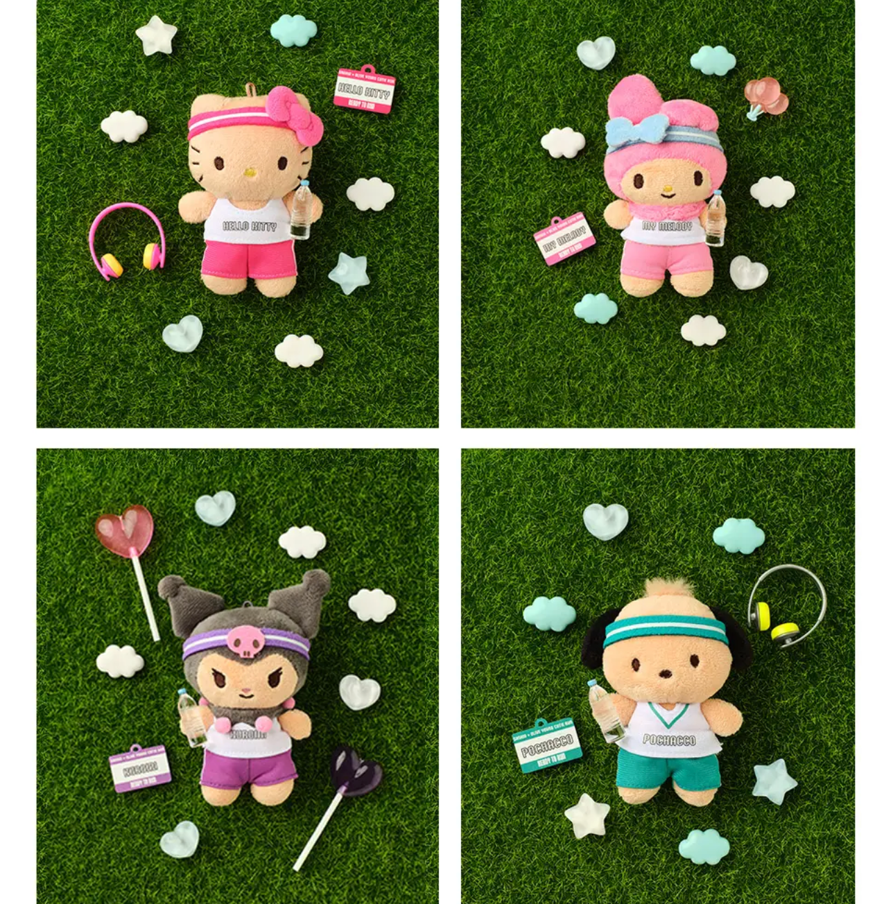 Sanrio x Olive Young ⚽️ 「Cutie Run」系列 💖 運動公仔掛飾