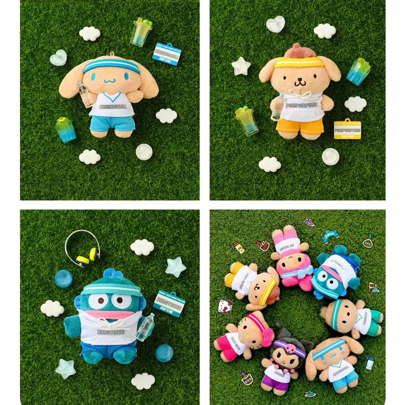 Sanrio x Olive Young ⚽️ 「Cutie Run」系列 💖 運動公仔掛飾