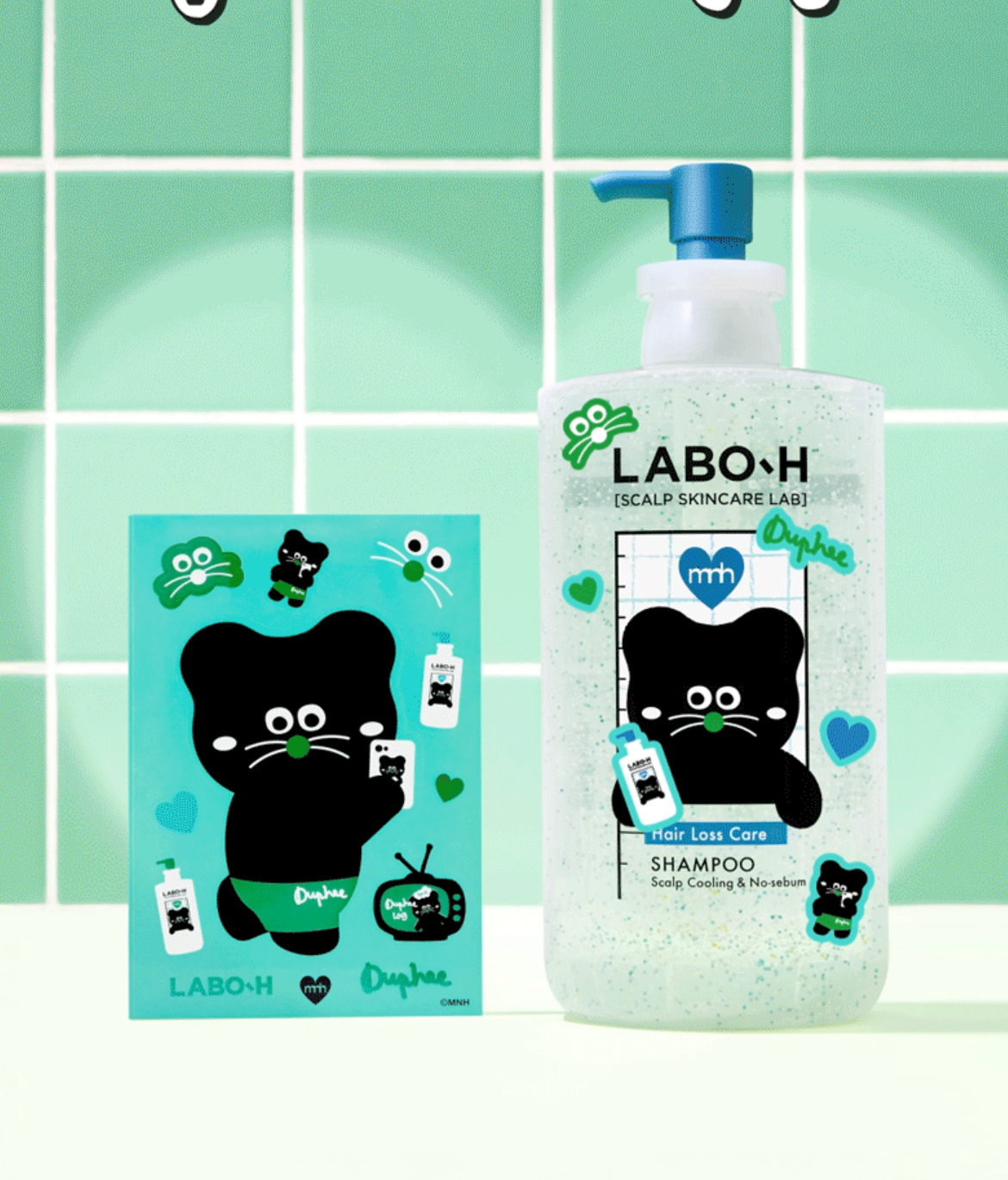 LABO H x 小黑貓 ❄️益生菌涼感頭皮護理洗髮水｜油頭救星