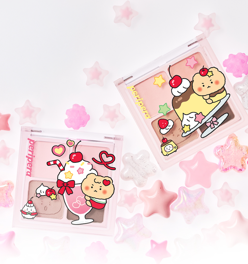 送土豆熊手機支架｜peripera x 土豆熊 🐻💗小方盒眼影盤