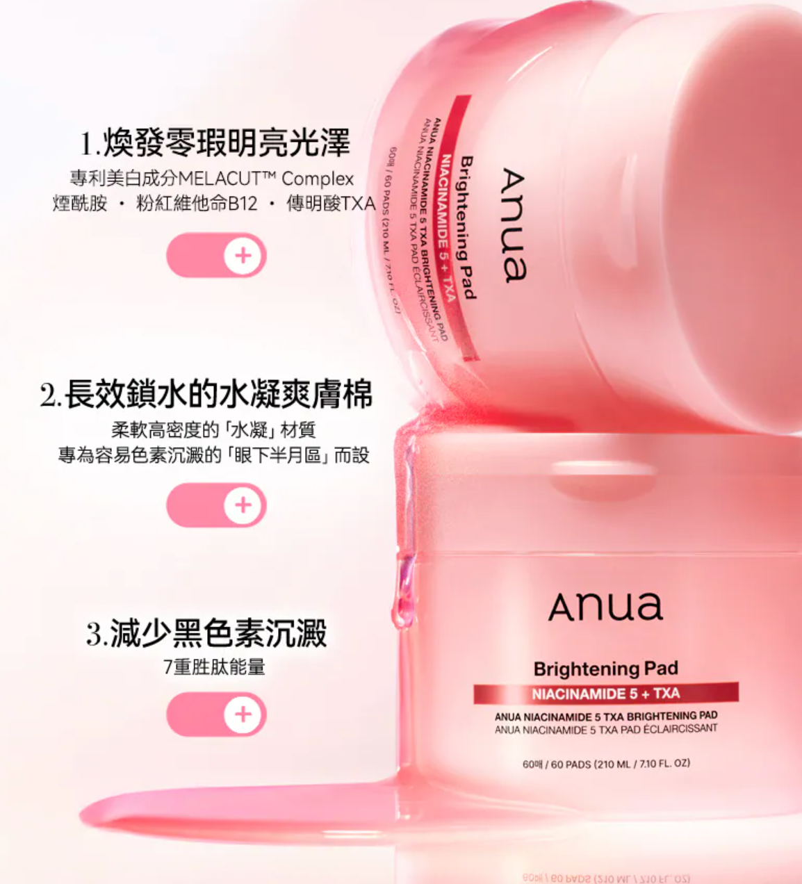 🌙 黑眼圈剋星｜ANUA 🌸 煙酰胺TXA活性去瑕疵美白棉片
