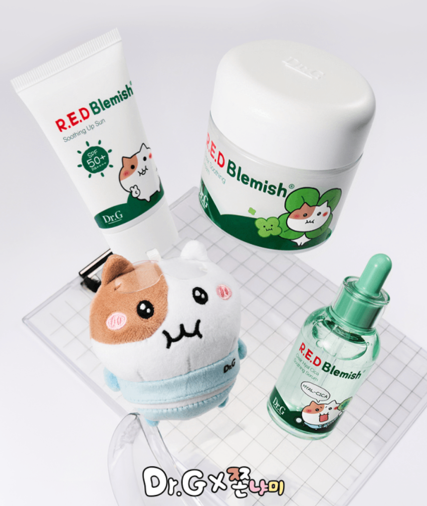 50ml+50ml+送髮帶｜DR.G x 麻糬貓 ❄️ 積雪草袪紅修復保濕精華