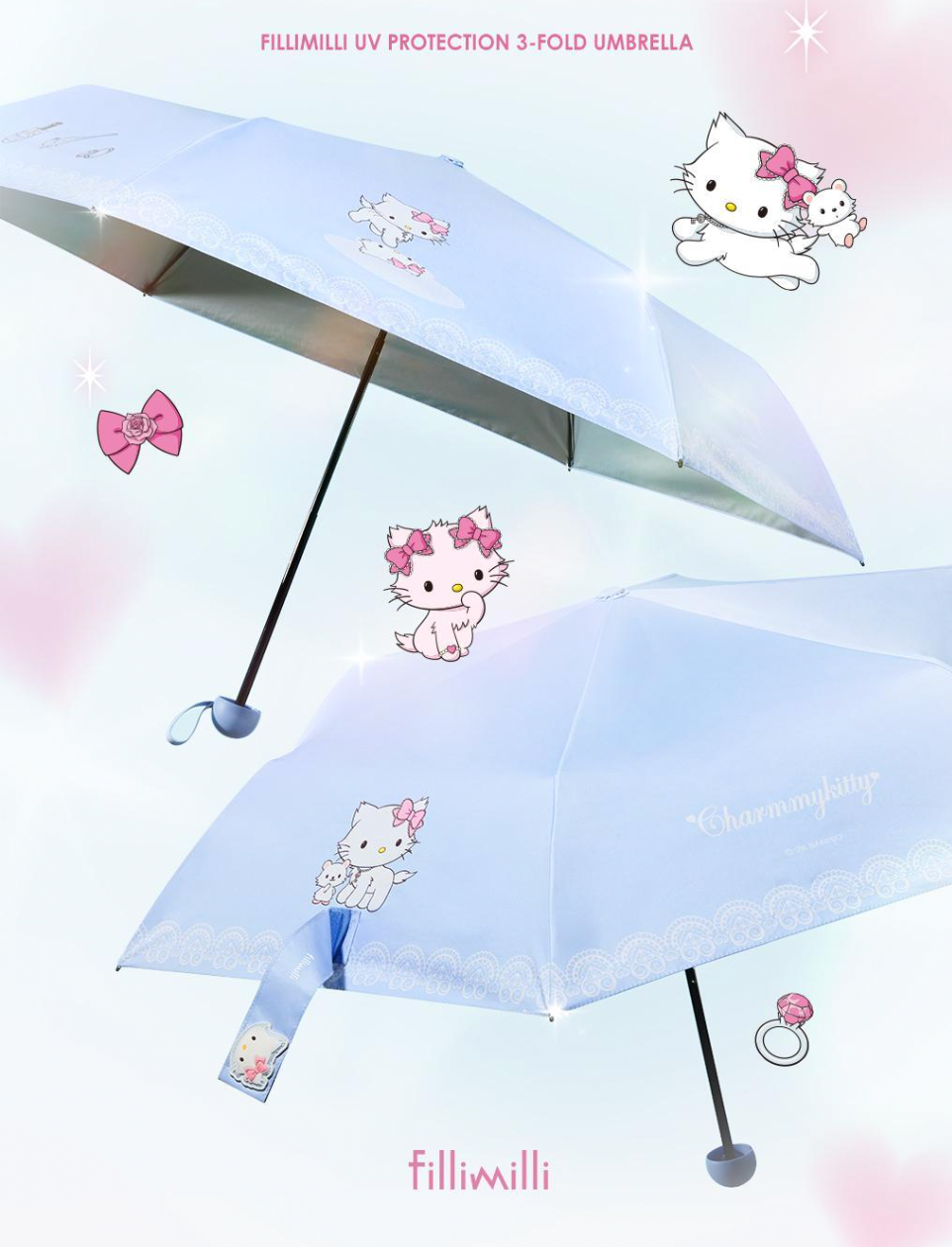 Fillimilli X Hello Kitty 🎀 防UV遮陽傘+收納袋