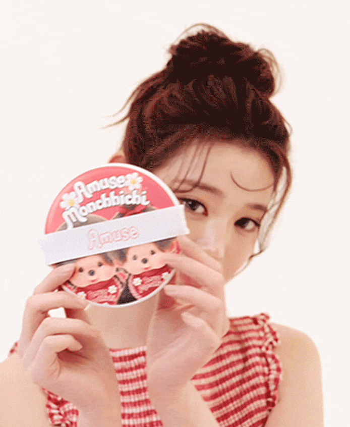 Amuse X Monchhichi 💖 巨大粉底撲