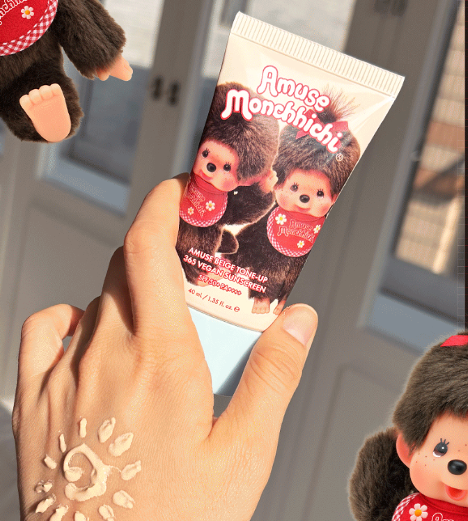 Amuse X Monchhichi 💖 365 純素提亮防曬霜