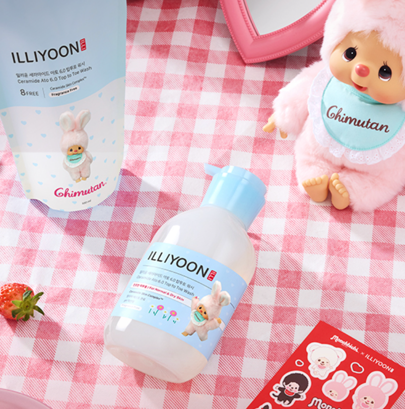🧴一瓶洗全身｜ILLIYOON X Monchhichi 💖 Ceramide Ato 6.0 Top To Toe Wash