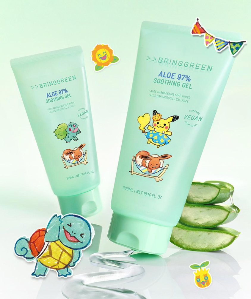 1＋1｜BRINGGREEN x Pokemon 🍃蘆薈99%舒緩凝膠 300ml \萬能舒緩/
