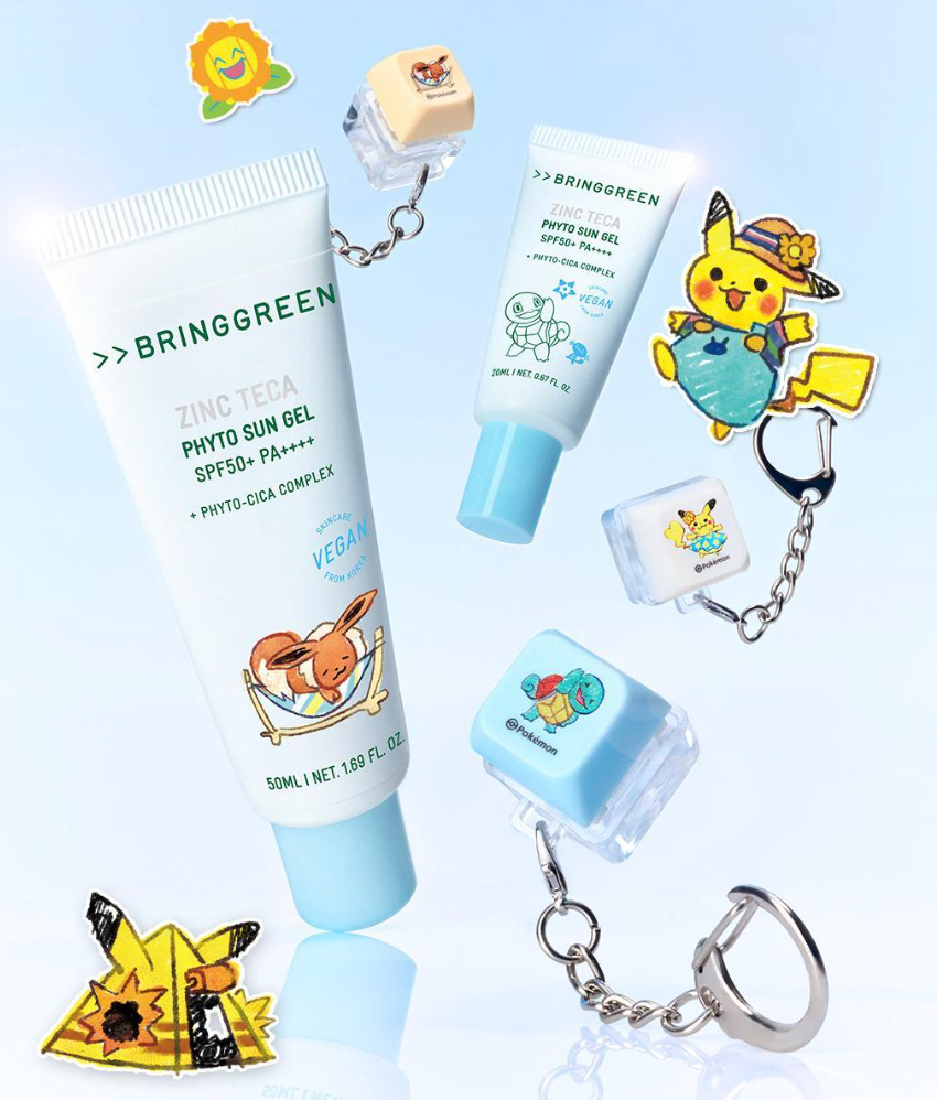 50ml+20ml｜BRINGGREEN x Pokemon 🌿 TECA強效舒緩防曬凝霜