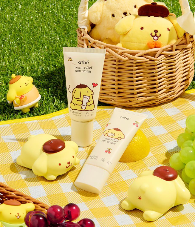 50ml+35ml｜athé × 布丁狗 🍮超甜聯名 ✨ 純素舒膚物理防曬霜