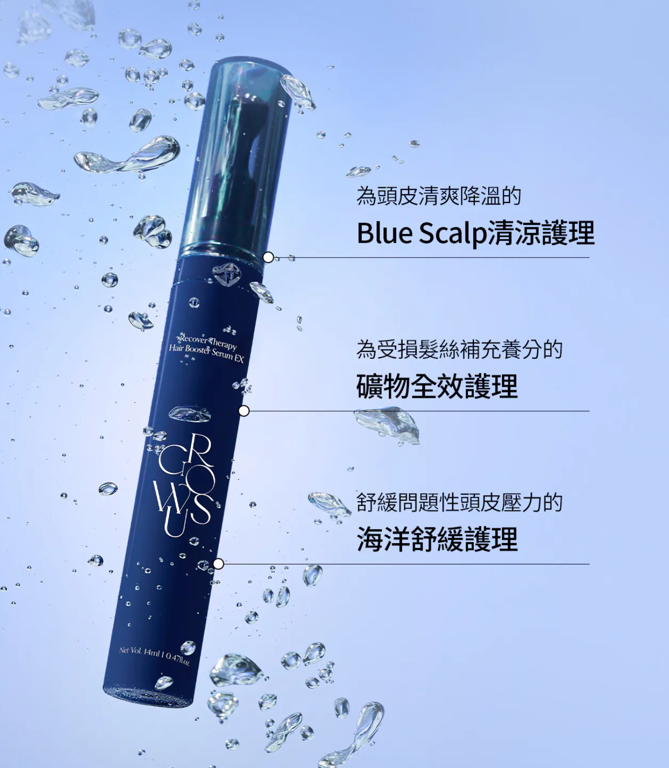 激活髮根｜GROWUS 🧬 育髮滾珠精華EX✨