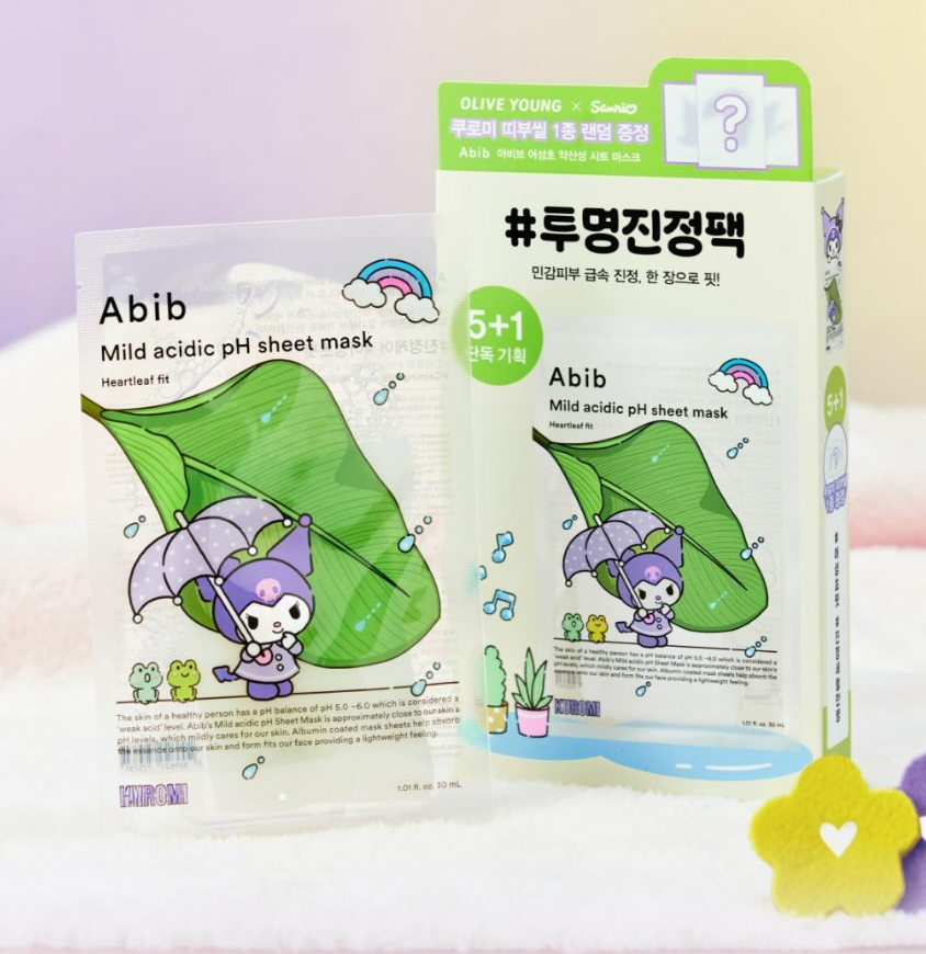 5+1片｜Abib x Sanrio 🌿 弱酸性面膜