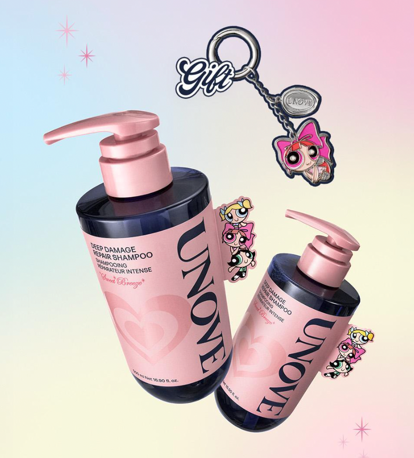 UNOVE x 飛天小女警 💖深層受損修護洗頭水