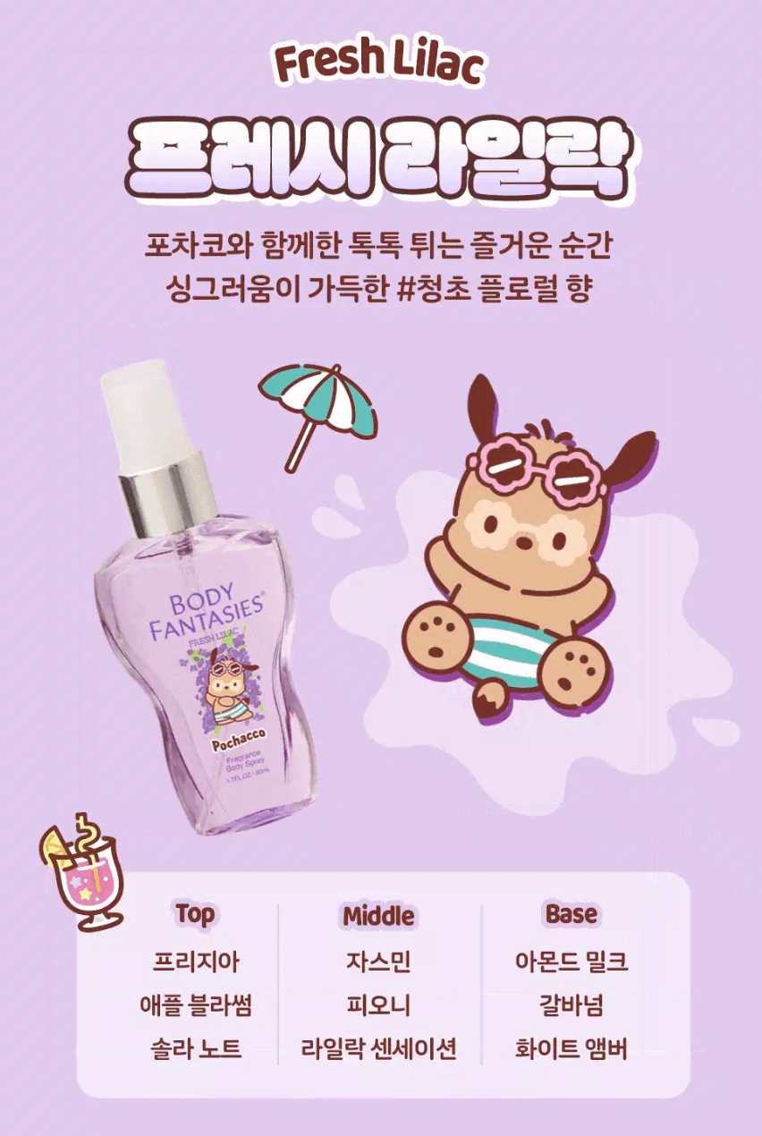 BODY FANTASIES x Sanrio 聯名 🎀🌸 迷你香水身體噴霧套裝