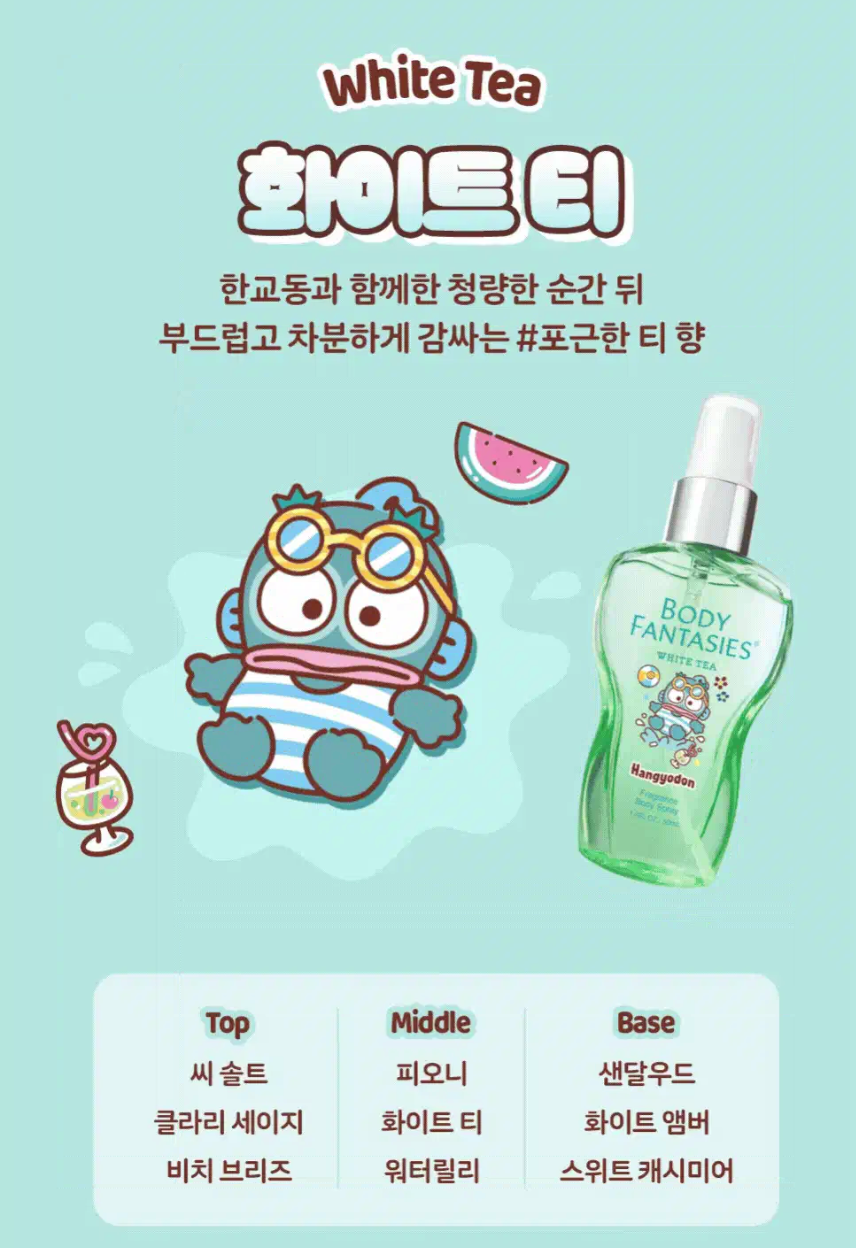 BODY FANTASIES x Sanrio 聯名 🎀🌸 迷你香水身體噴霧套裝