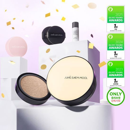 送高光+妝前｜JUNG SAEM MOOL 🤎 持久遮瑕裸膚氣墊 ✨冠軍🏆氣墊