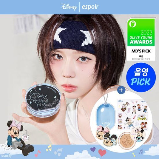 最新升級𝗡𝗲𝘄 𝗖𝗹𝗮𝘀𝘀｜espoir x Mickey 💗 BeVelvet 霧面持久氣墊
