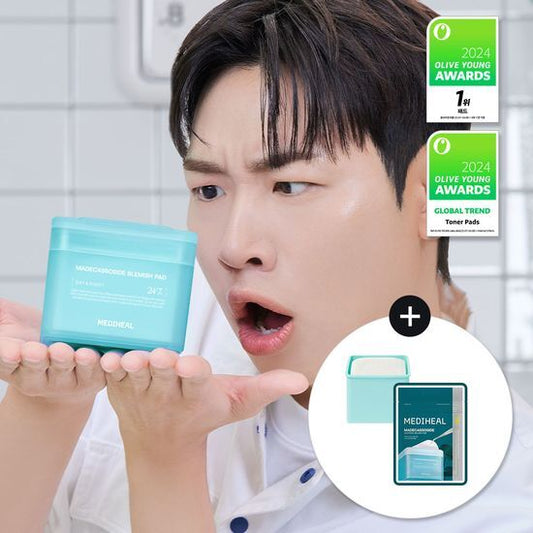 100＋100＋14片!｜Mediheal 積雪草舒緩去敏零瑕疵棉片💫 OY第1名