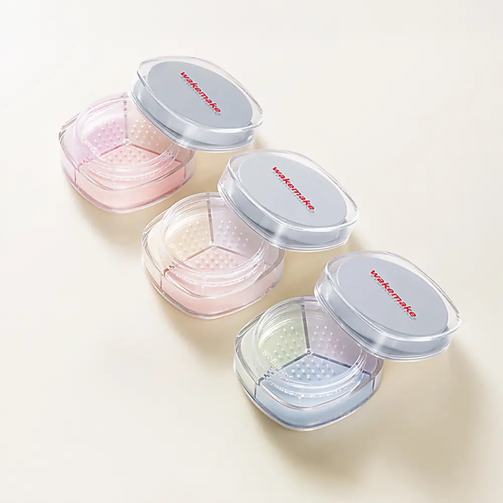 Wakemake x HelloKitty 💕3色修正定妝散粉✨Stay Fixer Multi Color Powder